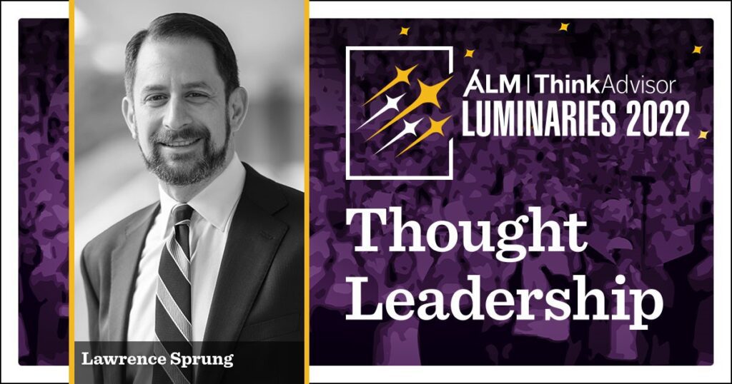 Mitlin’s Larry Sprung Recognized For Thought Leadership — Mitlin Financial